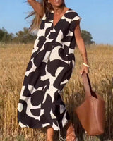 Kendall - Lässiges Abstract Kleid in Schwarz (Fast ausverkauft)