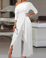 Carla - Stilvoller, locker sitzender Jumpsuit für Damen in Weiß