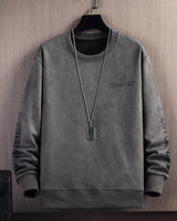 Niko - Eleganter Winterpullover für Männer in Dunkelgrau
