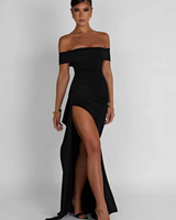 Aphrodite - Sculptée deLuxe Maxikleid in Schwarz