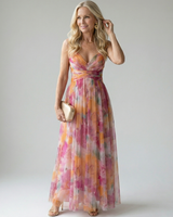Isel | Soft Wrap Maxikleid in Mehrfarbig