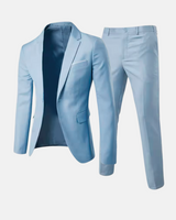 Alonzare™ | Klassisches Ensemble (Jacke + Hose) in Hellblau