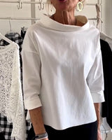 Sofia - Damen Elegantes Oberteil in Weiß