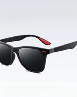 LuxFrame - Premium Sonnenbrille Mit Eckigem Rahmen in Schwarz-Grau