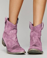 Damen Stiefel mit spitzer Spitze in Purpur