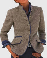 Alina | Damen Formeller Cardigan mit Knopfleiste in Karamell