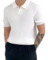 Lenzo | Herren Sommer Polo Hemd | Kurzarm in Weiß