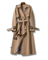 Amira | Damen Klassischer Trenchcoat mit Gürtel für den Winter in Khaki