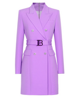 Stilvolles Einfarbiges Blazer-Kleid - Celeste in Lila