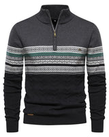 JUDE | Hochwertiger Pullover mit Retro-Kassetten in Grau