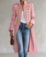 Latia – Langarmmantel Mit Stehkragen in Rosa
