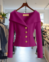 ELSE I LUXURIÖSE STRICKJACKE in Lila