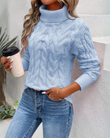 Raven - Der Pullover aus gedrehtem Strick für Damen in Blau
