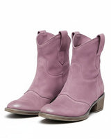 Sadie | Gepolstert Runde Spitze Cowboy-Stiefeletten in Rosa