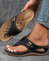 Ysola - Softtouch-Keilsandalen in Schwarz
