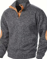 Kashyap – Sweatshirt mit Stehkragen Und Langen Ärmeln in Dunkelgrau