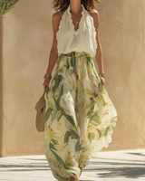 Lysandra | Fluide Druck Ensemble Elegantes Lilie in Multi