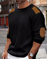 Joaol – Lässiges Sweatshirt Aus Waffelpiqué in Schwarz
