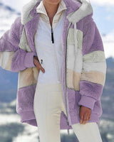 AZALEA - Fleecejacke mit Kapuze in Lila