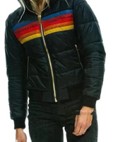 Hesterr – Plüschjacke für Damen in Schwarz
