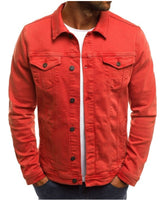 Casual Herren Denim Jacke - Mason in Rot