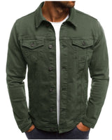 Casual Herren Denim Jacke - Mason in Grün