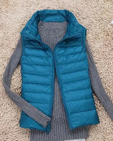 Bettina | Damen Warme Winter Steppweste in Blau