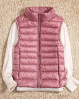 Bettina | Damen Warme Winter Steppweste in Rosa