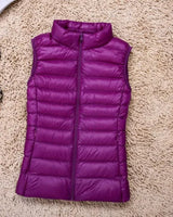 Bettina | Damen Warme Winter Steppweste in Lila