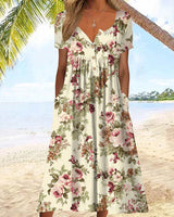 Petralia - Soft-Touch Midi-Kleid in Mehrfarbig
