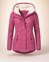 Fleecejacke mit verstellbarer Kapuze - Danna in Rosa