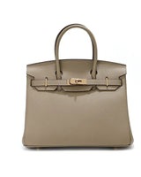 Jane – Premium-Handtasche aus echtem genarbtem Leder in Khaki