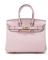 Jane – Premium-Handtasche aus echtem genarbtem Leder in Rosa