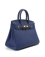 Jane – Premium-Handtasche aus echtem genarbtem Leder in Petrolblau