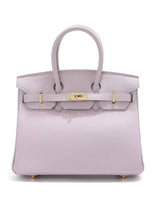 Jane – Premium-Handtasche aus echtem genarbtem Leder in Flieder