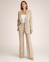 Della - strukturierter Hosenanzug in Beige