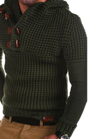 Kapuzenpullover aus gestrickter Wolle - GLENDEL in Grün