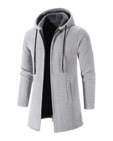 Kapuzen-Sweatshirt aus Wolle - WENTZEL in Hellgrau