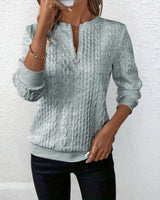 Birgit™ | Eleganter Stilvoller Strickpullover in Grau