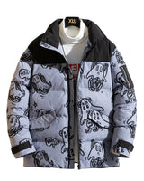 Bedruckte Steppjacke - Mauro in Blau