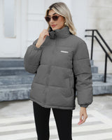 Kallena – Winddichte, Gesteppte, Warme Jacke in Grau