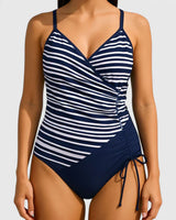 Sorynelle | Eleganter Badeanzug in Marinegestreift