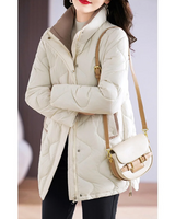 Bettina | Damen Freizeit-Winterjacke mit langen Ärmeln in Beige