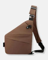Liv | Sichere Schultertasche aus Nylon in Braun