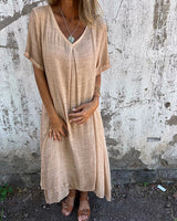 Isabelle - Maxi-Kleid in Aprikose