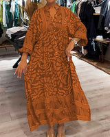 Carmilla - Lebhaftes Bedrucktes Kleid in Orange