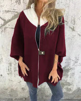 Corana - Stehkragenjacke mit halbem Reißverschluss in Rot