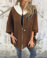 Corana - Stehkragenjacke mit halbem Reißverschluss in Braun
