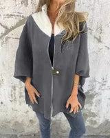Corana - Stehkragenjacke mit halbem Reißverschluss in Grau