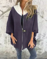 Corana - Stehkragenjacke mit halbem Reißverschluss in Lila
